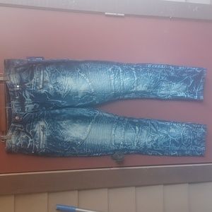 Aiyino Men's Motor Biker Street Jean's Size: 34